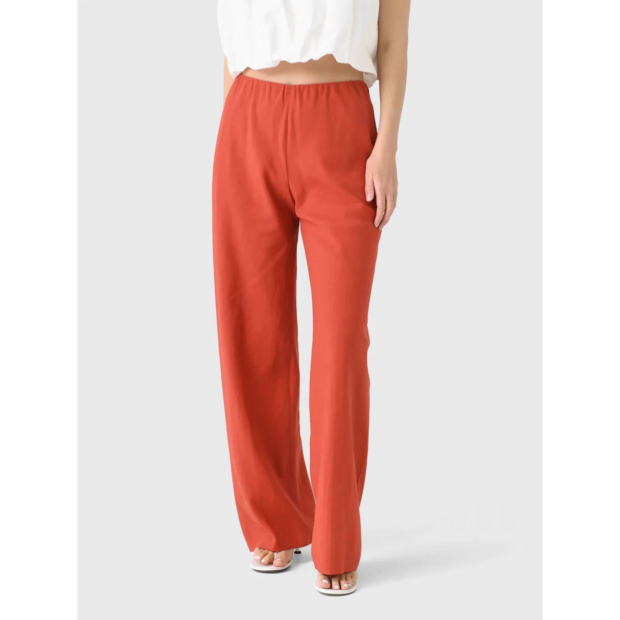 New Vince Cotton-Blend High-Waist Bias Pant In Terra